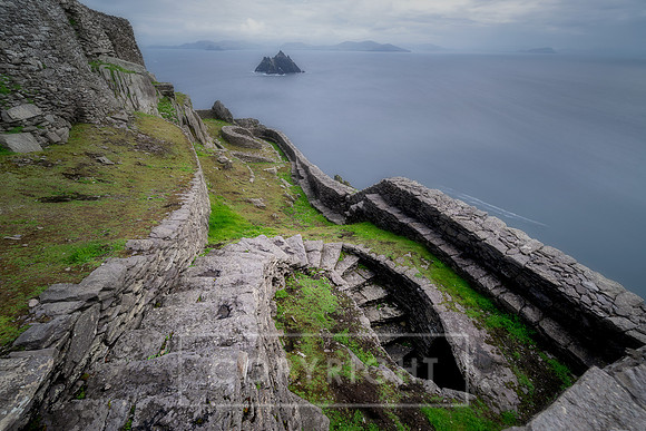 Steps down on Skellig Michael