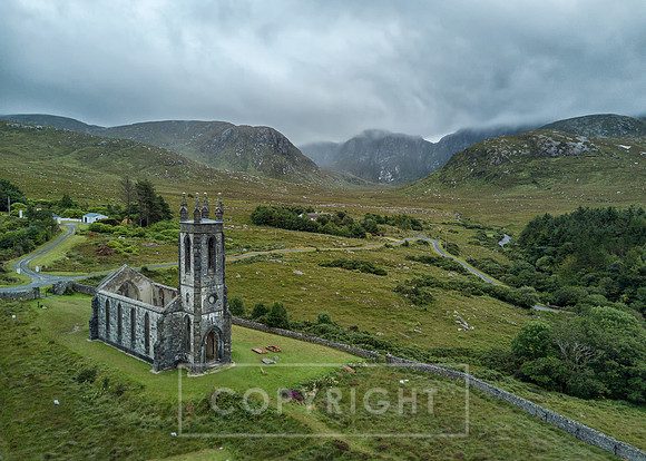 Dunlewey Church Aerial Donegal